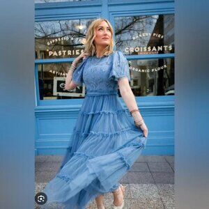 Ivy City Co Anastasia Dress in Tufts Blue Size Large